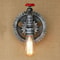 Vintage Gear Wheel Wall Sconce Industrial Retro Loft Light With Iron Wood Design 4