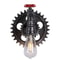 Vintage Gear Wheel Wall Sconce Industrial Retro Loft Light With Iron Wood Design 5