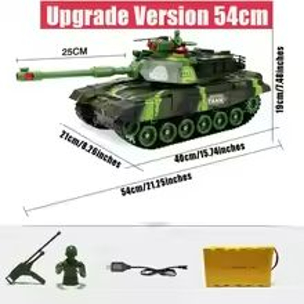 Elite Combat RC Military Tank Realistic 55cm Remote Control RC Tank With Simulation Shooting And A 10