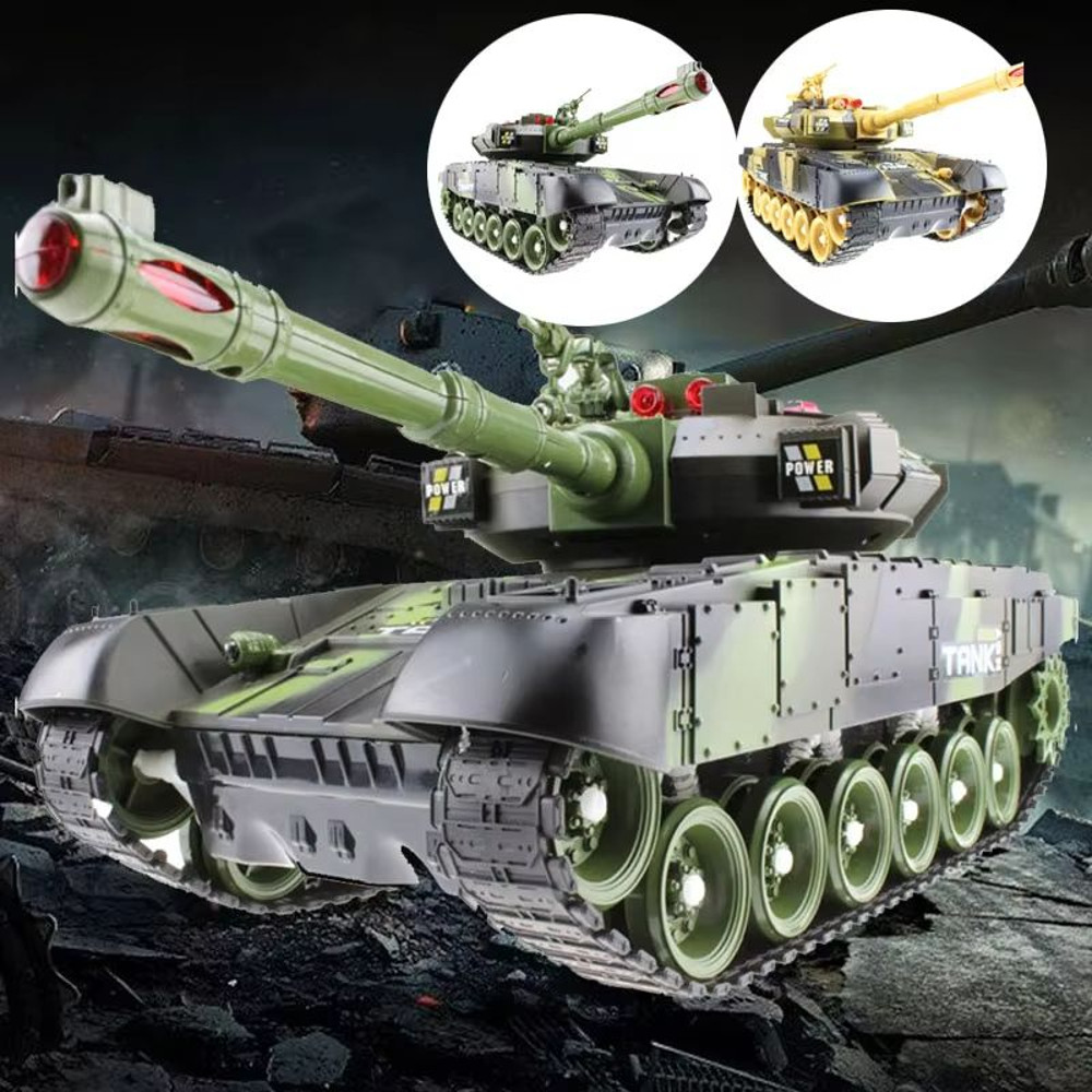 Elite Combat RC Military Tank Realistic 55cm Remote Control RC Tank With Simulation Shooting And A 3