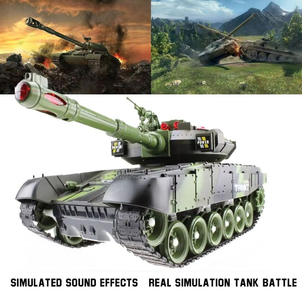 Elite Combat RC Military Tank Realistic 55cm Remote Control RC Tank With Simulation Shooting And A 4