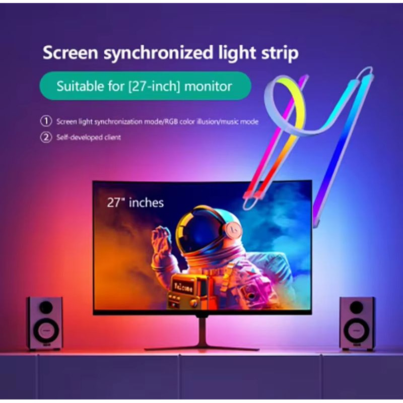Skydimo 24 Inch Smart Ambient Monitor Backlight RGBIC Screen Sync LED Strip With Music Sync LED Ba 8