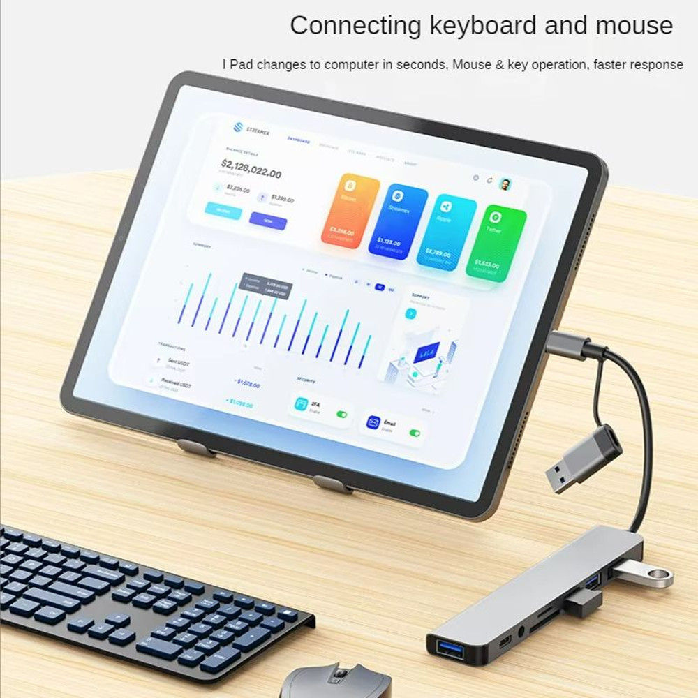 Premium USB C Multiport Adapter With SD Card Reader Audio Output Ideal MacBook Pro Accessory 2