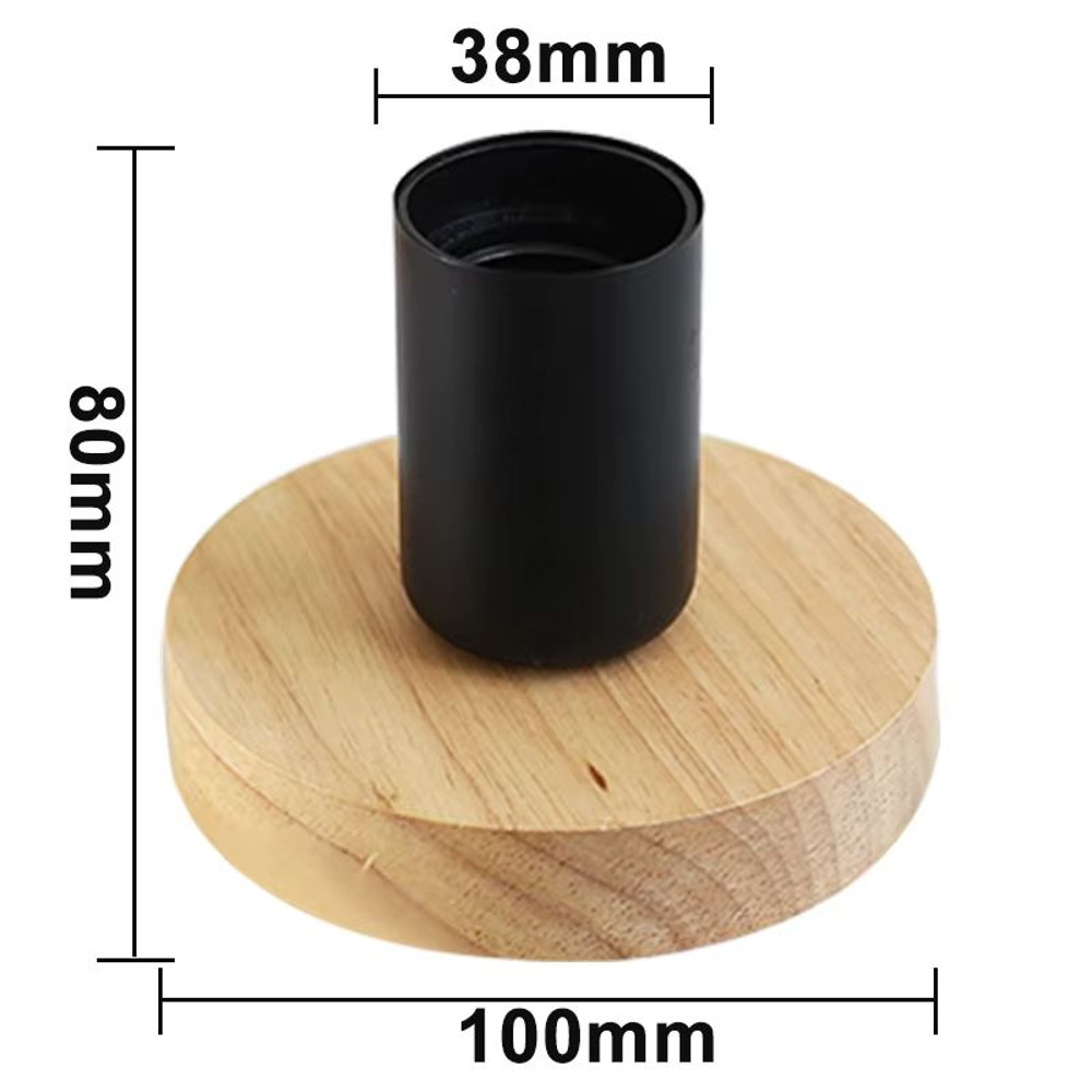 HeritageWood Vintage E27 Wooden Table Lamp 6