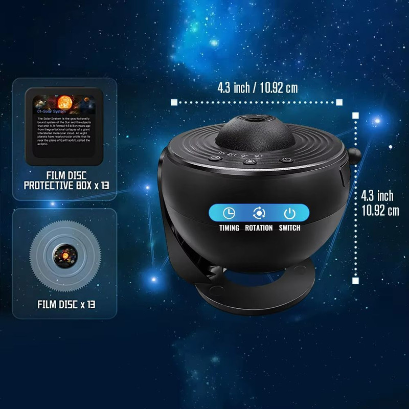NightSky Galaxy Planetarium Projector Realistic Galaxy Projector With Solar System Discs Moon Con 6