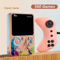 g5s retro handheld game console – 500 game portable mini tv player