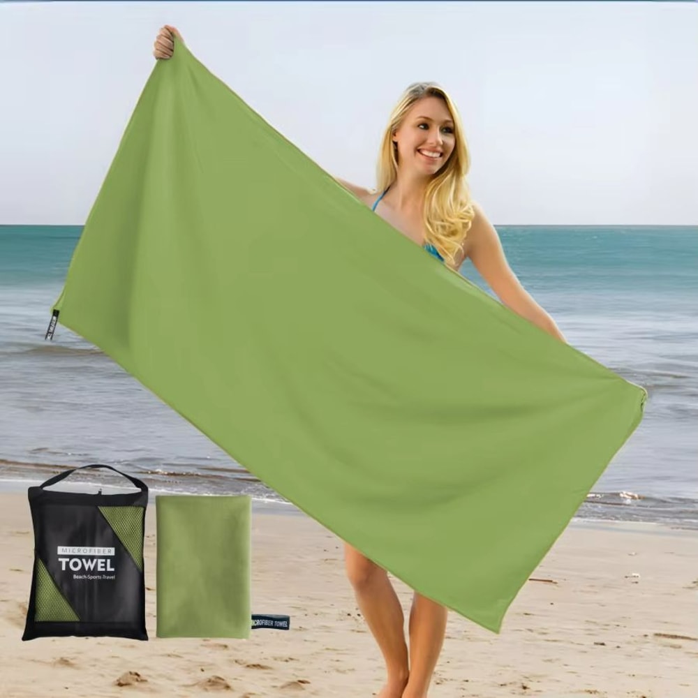 CoastalEase Oversized Microfiber Quick Dry Beach Towel 0