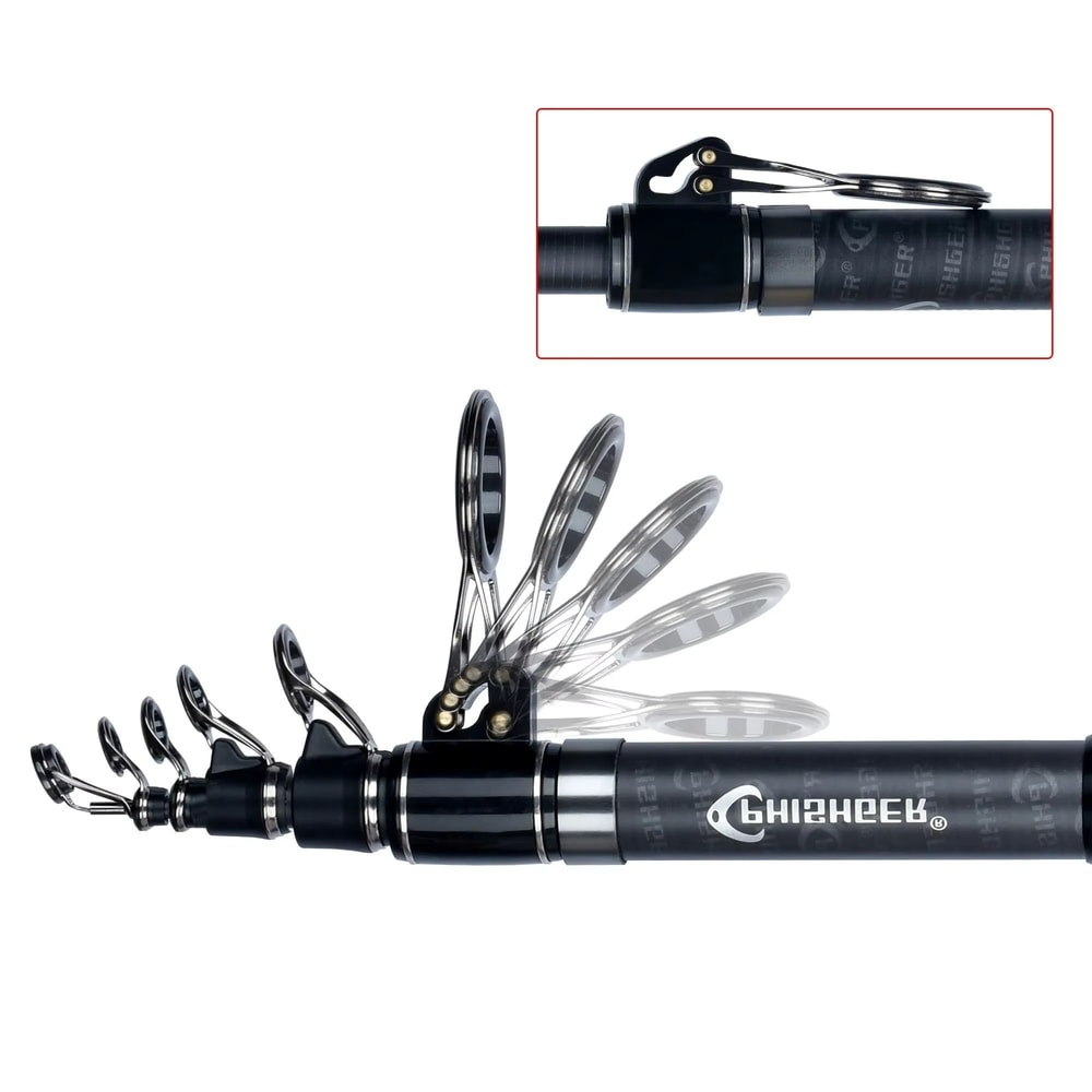 PHISHGER Carbon Telescopic Surf Fishing Rod TravelReady Power For LongDistance Shore Casting 3