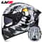 AllSeason FullFace Motorcycle Helmet With Double Visor Winter Warm Racing Protection 9