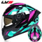 AllSeason FullFace Motorcycle Helmet With Double Visor Winter Warm Racing Protection 10