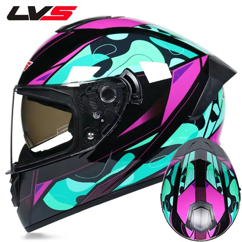 AllSeason FullFace Motorcycle Helmet With Double Visor Winter Warm Racing Protection 10