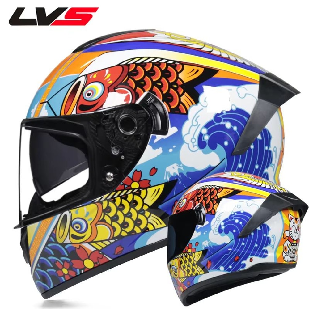 AllSeason FullFace Motorcycle Helmet With Double Visor Winter Warm Racing Protection 16