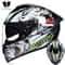 AllSeason FullFace Motorcycle Helmet With Double Visor Winter Warm Racing Protection 8