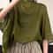 AllSeason Bat Sleeve Asymmetrical Blouse 2024 Lightweight Summer Tunic 0