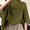 AllSeason Bat Sleeve Asymmetrical Blouse 2024 Lightweight Summer Tunic 0