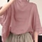 AllSeason Bat Sleeve Asymmetrical Blouse 2024 Lightweight Summer Tunic 2