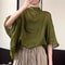 AllSeason Bat Sleeve Asymmetrical Blouse 2024 Lightweight Summer Tunic 7
