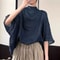 AllSeason Bat Sleeve Asymmetrical Blouse 2024 Lightweight Summer Tunic 8