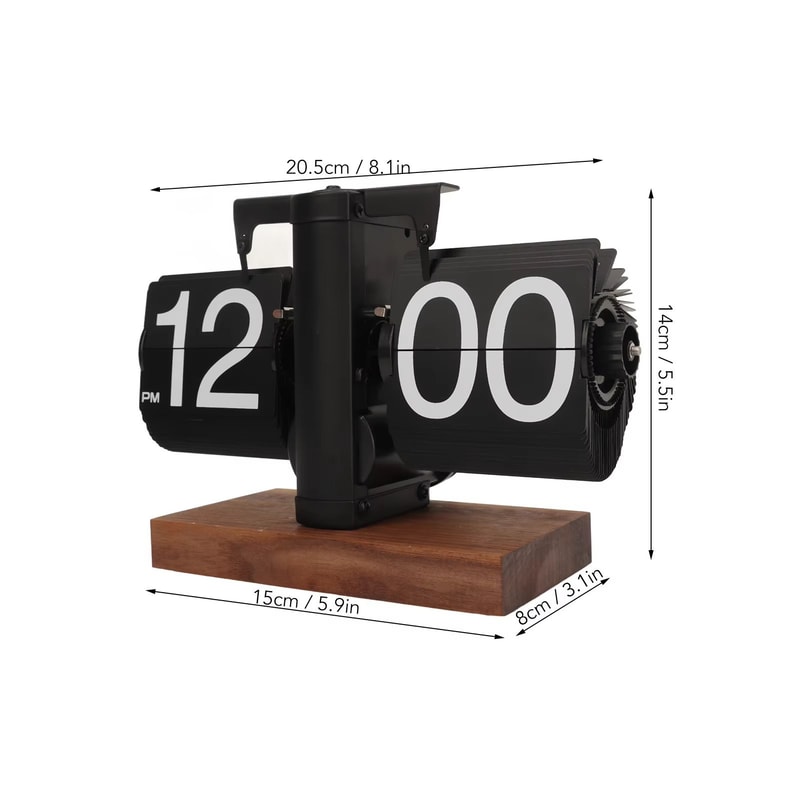 Digital FlipDown Clock Retro Mechanical Table Clock Battery Operated Automatic Flip Clock 3