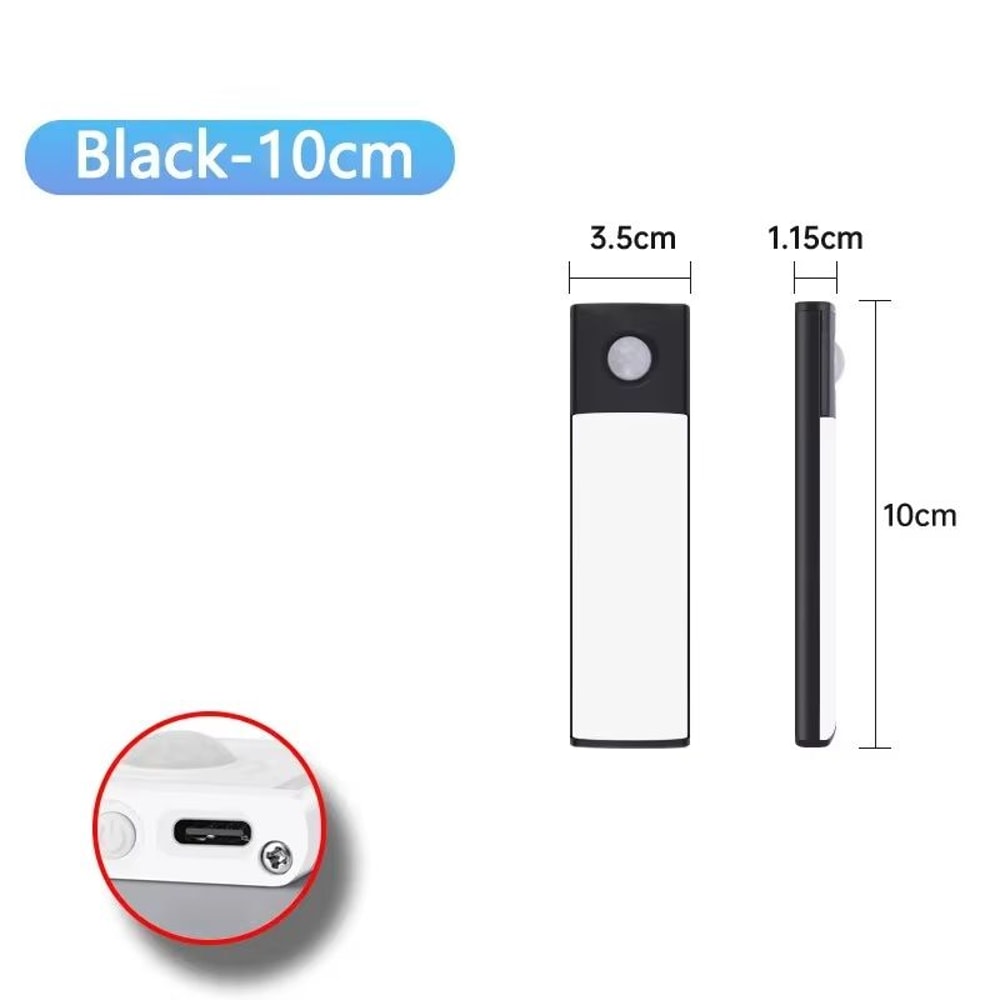 USB Rechargeable Motion Sensor LED Cabinet Light Sleek Wireless EasytoInstall Lighting For Home 11