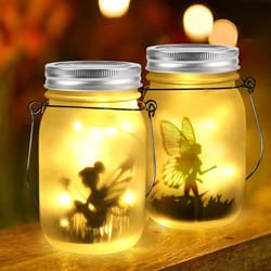 solar mason jar lantern – waterproof hanging fairy light for garden, patio & lawn outdoor decoration