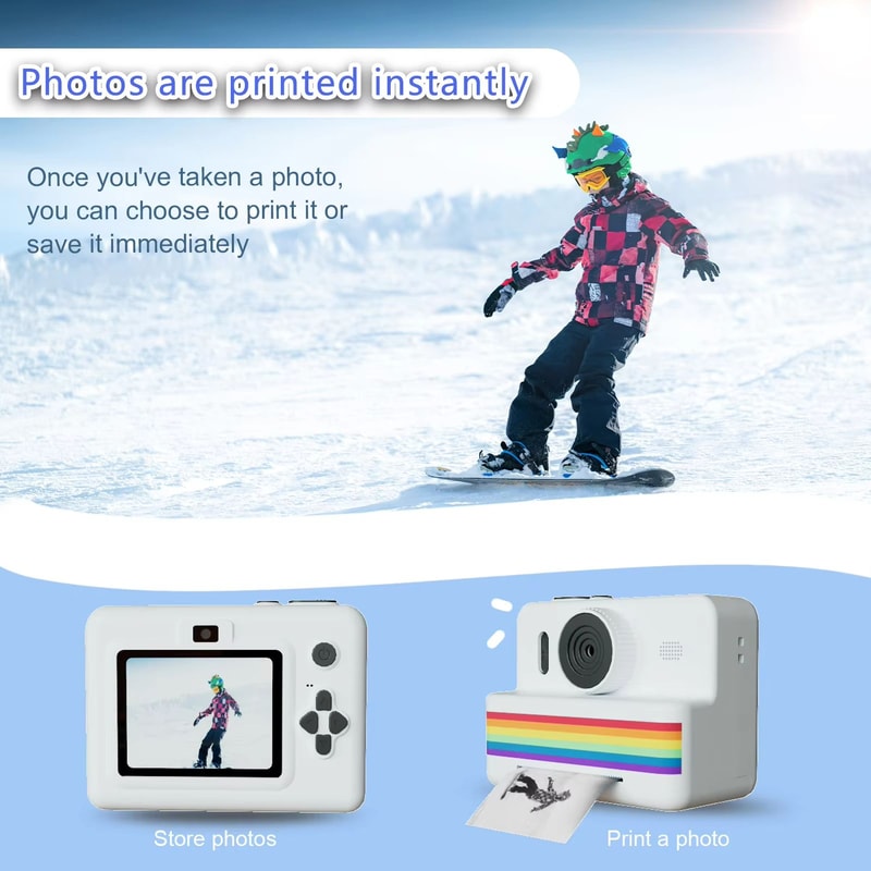 Kids Digital Camera With Instant Print Mini HD Photography Thermal Printer For Children 1