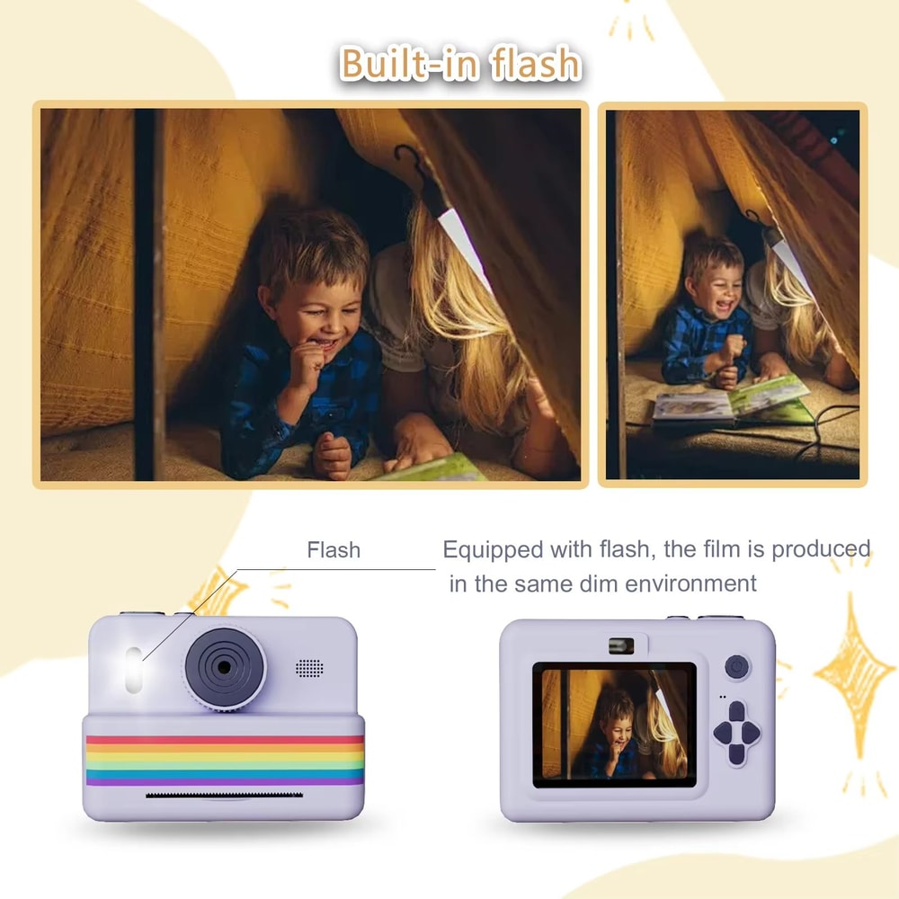 Kids Digital Camera With Instant Print Mini HD Photography Thermal Printer For Children 3