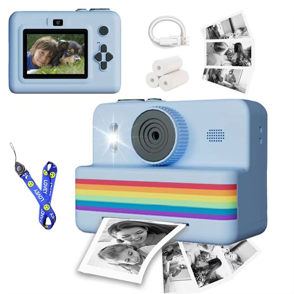 Kids Digital Camera With Instant Print Mini HD Photography Thermal Printer For Children 10