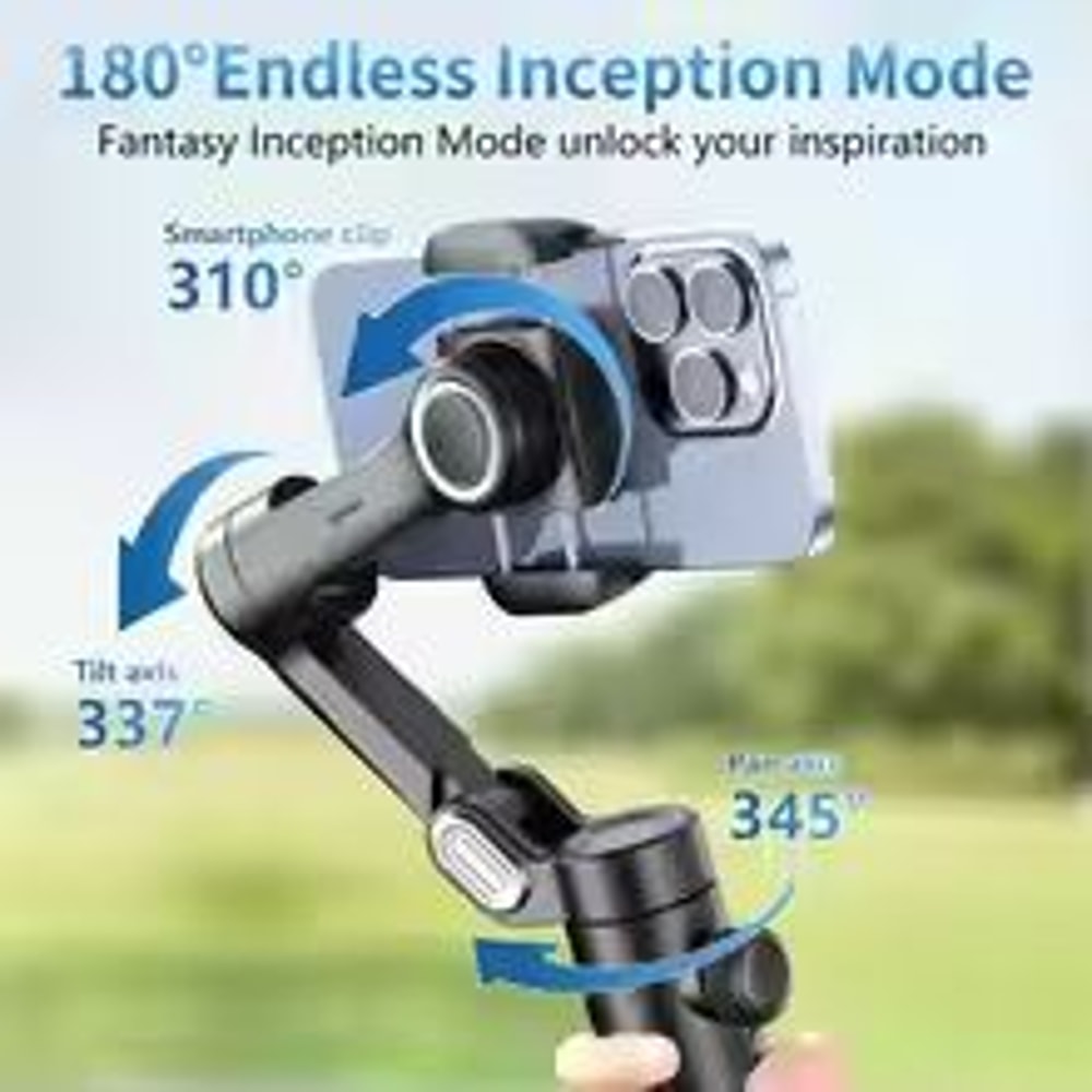 AOCHUAN 3Axis Smartphone Gimbal Stabilizer With Face Tracking Fill Light 3