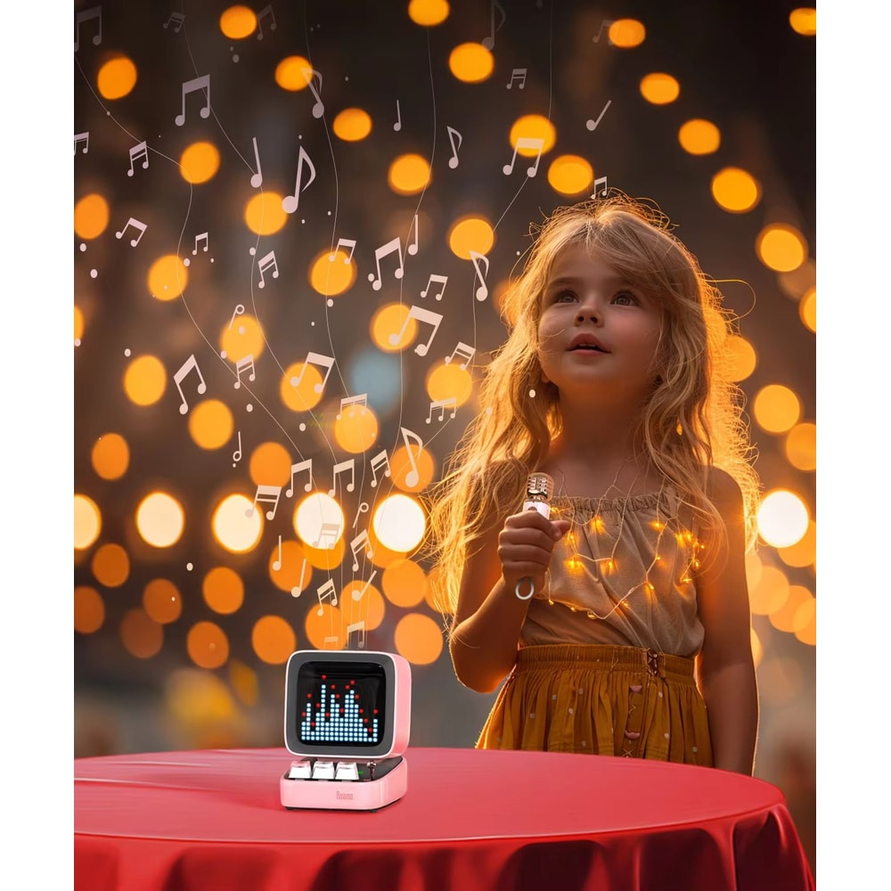 Ditoo Retro Bluetooth Speaker With Pixel Art Display Cute Portable Speaker Digital Clock 1