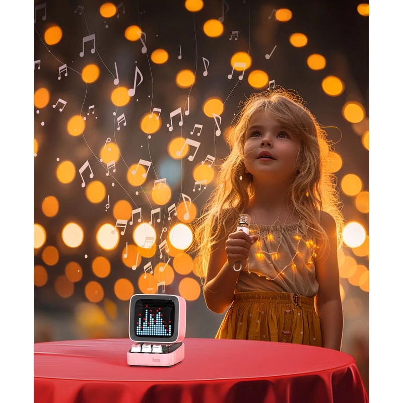 Ditoo Retro Bluetooth Speaker With Pixel Art Display Cute Portable Speaker Digital Clock 1