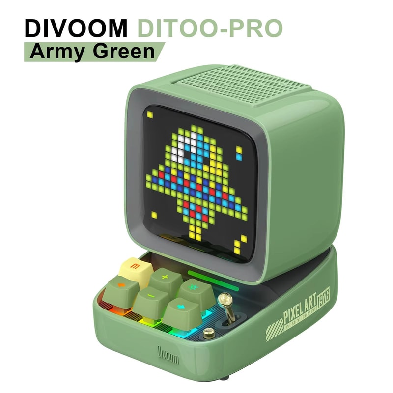 Ditoo Retro Bluetooth Speaker With Pixel Art Display Cute Portable Speaker Digital Clock 9