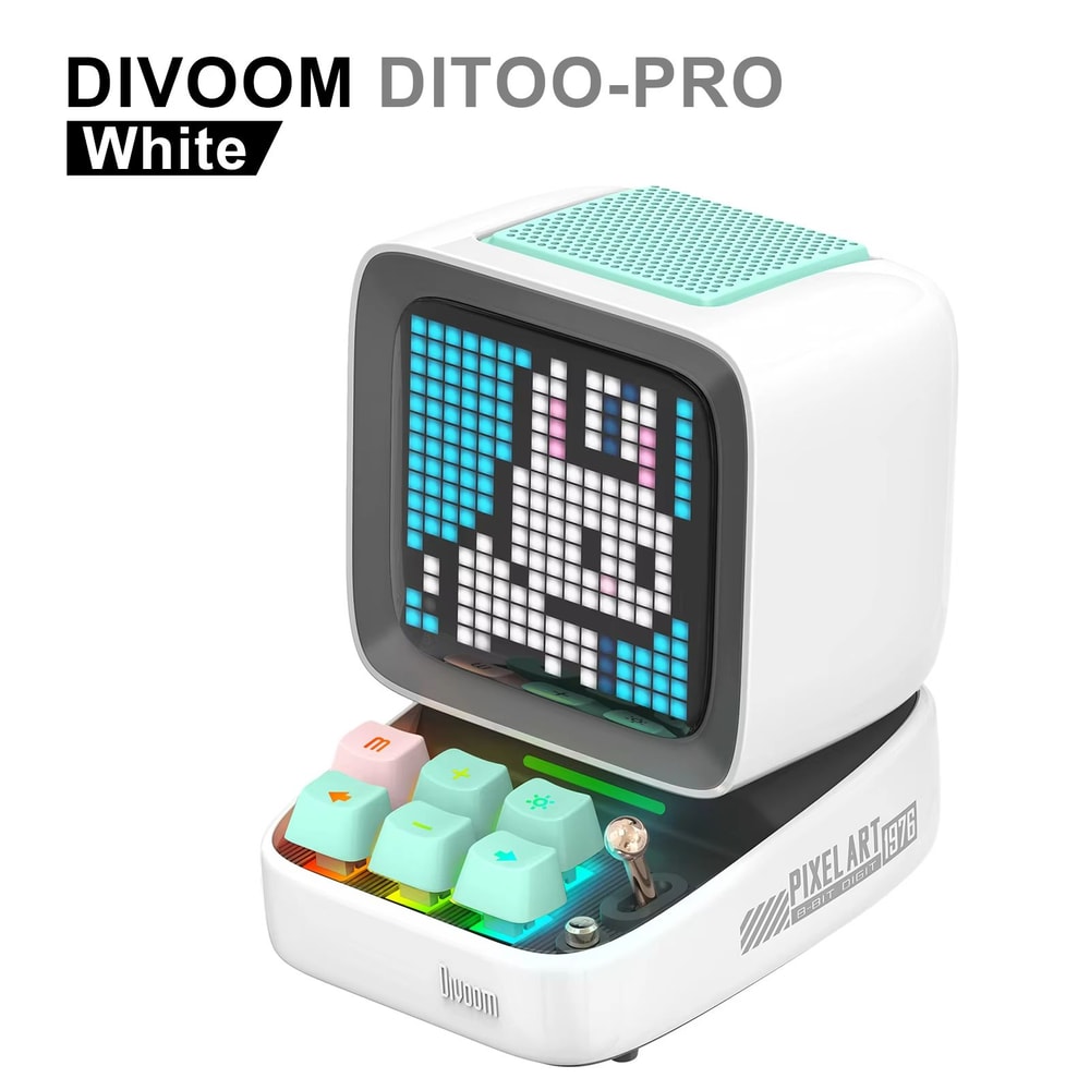 Ditoo Retro Bluetooth Speaker With Pixel Art Display Cute Portable Speaker Digital Clock 10