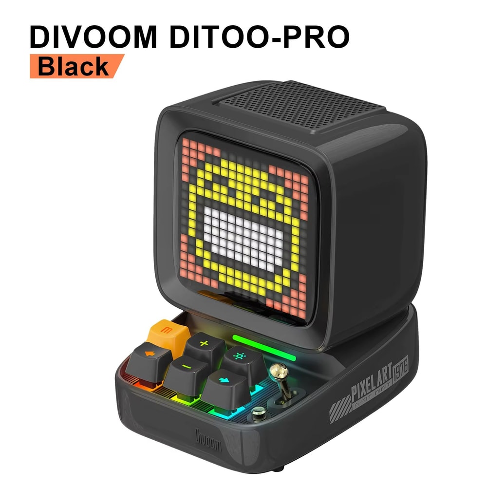 Ditoo Retro Bluetooth Speaker With Pixel Art Display Cute Portable Speaker Digital Clock 6