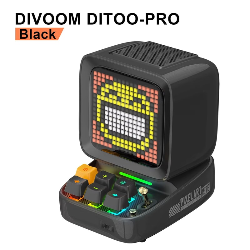 Ditoo Retro Bluetooth Speaker With Pixel Art Display Cute Portable Speaker Digital Clock 6