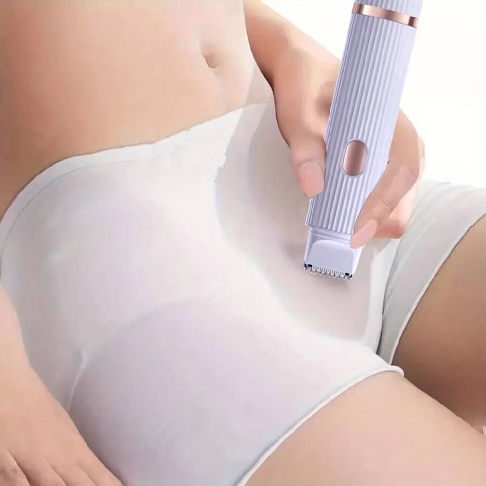 2 In 1 Womens Electric Shaver Portable Hair Remover For Face Eyebrows Legs Armpits Wet And Dry Use 0