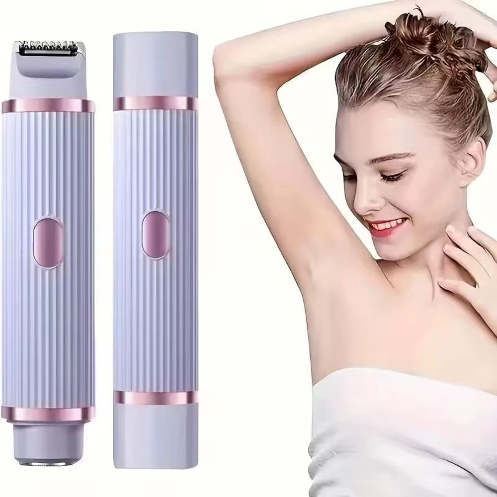 2 In 1 Womens Electric Shaver Portable Hair Remover For Face Eyebrows Legs Armpits Wet And Dry Use 1