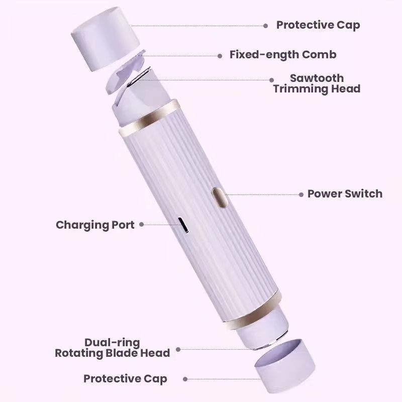 2 In 1 Womens Electric Shaver Portable Hair Remover For Face Eyebrows Legs Armpits Wet And Dry Use 3