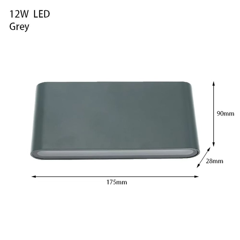 LED Outdoor Waterproof Wall Light 6W 12W 24W Modern Aluminum Wall Lamp For Balcony Bedroom Living 11