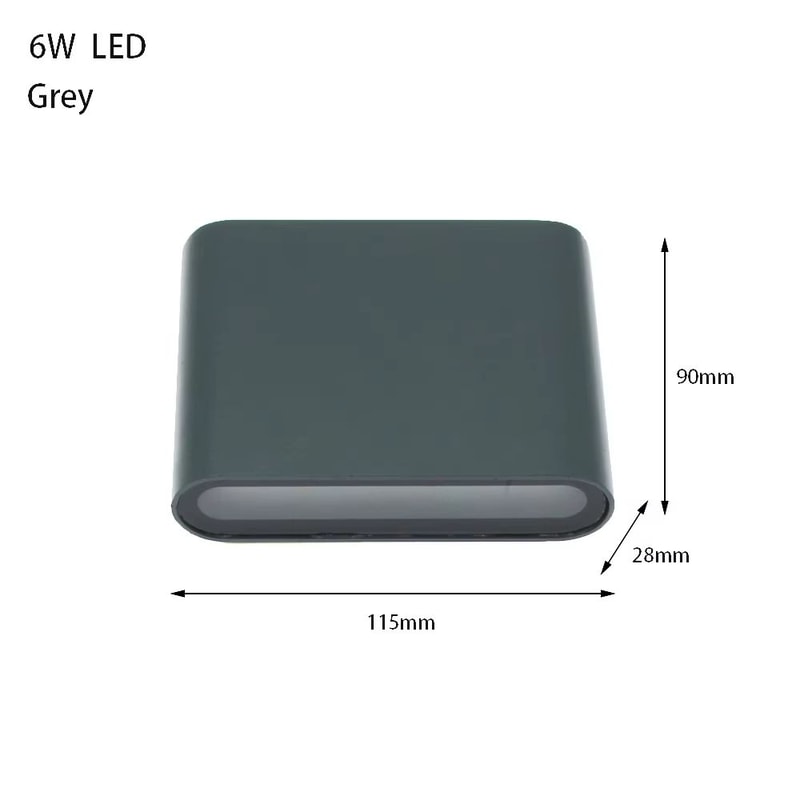 LED Outdoor Waterproof Wall Light 6W 12W 24W Modern Aluminum Wall Lamp For Balcony Bedroom Living 6