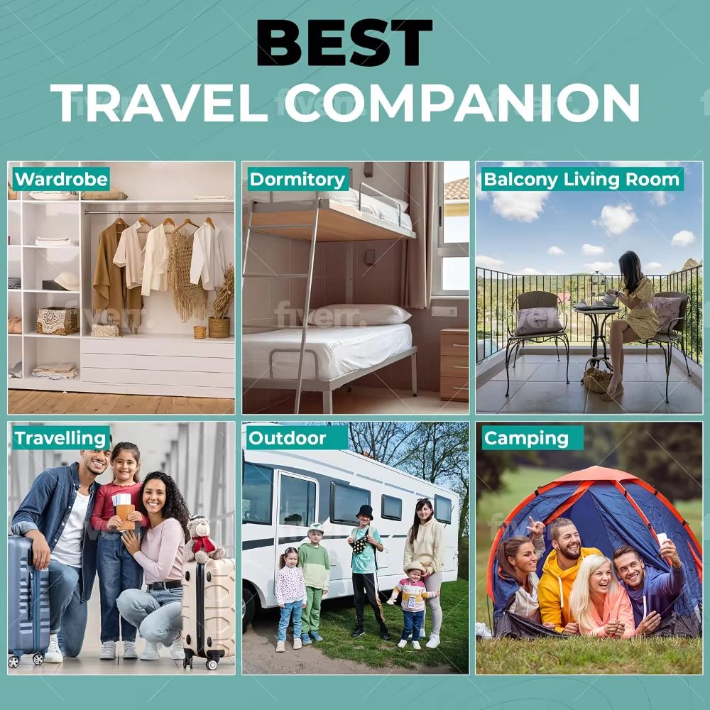 Mini Portable Foldable Electric Dryer With Intelligent Timer Fast Compact Travel RV Dryer 3