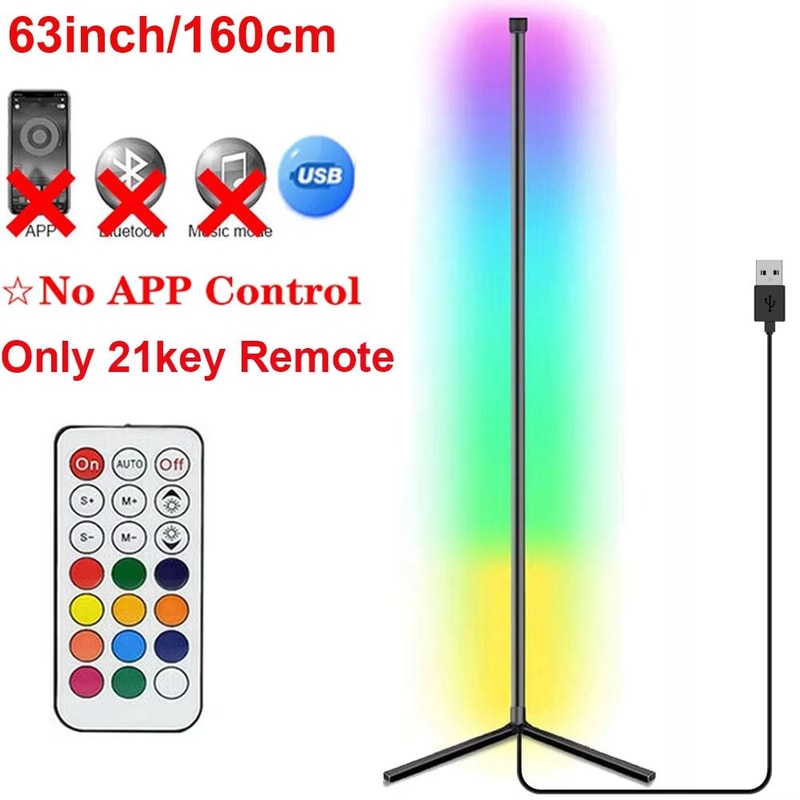 Smart Corner RGB Floor Lamp With Tuya And Alexa 160cm Dimmable Mood Lighting 6