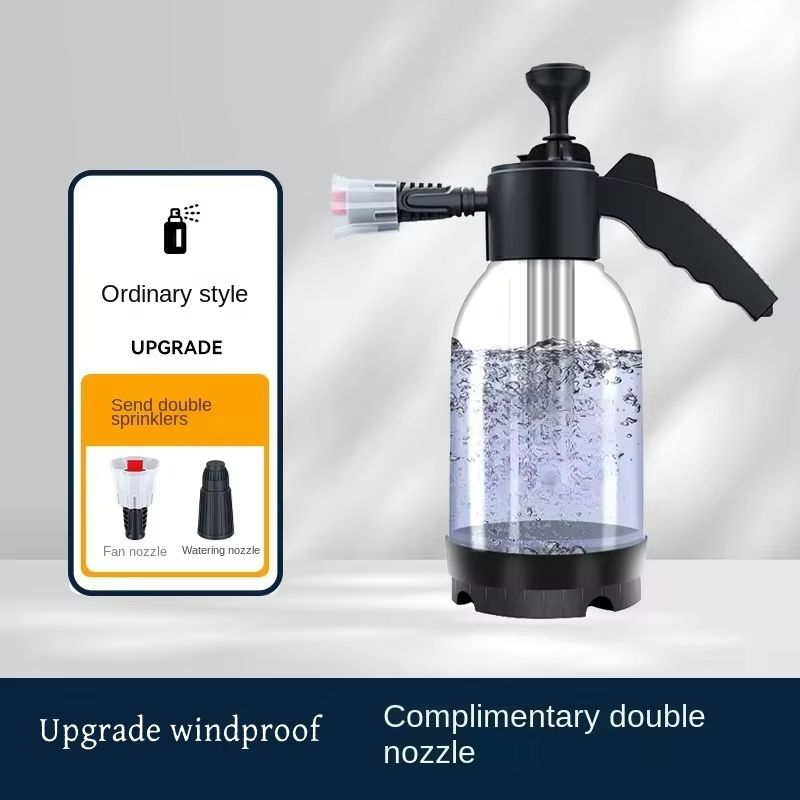 2L Car Wash Foam Sprayer Acid And Alkali Resistant Air Pressure Foam Can With Fan Shaped Nozzle 7