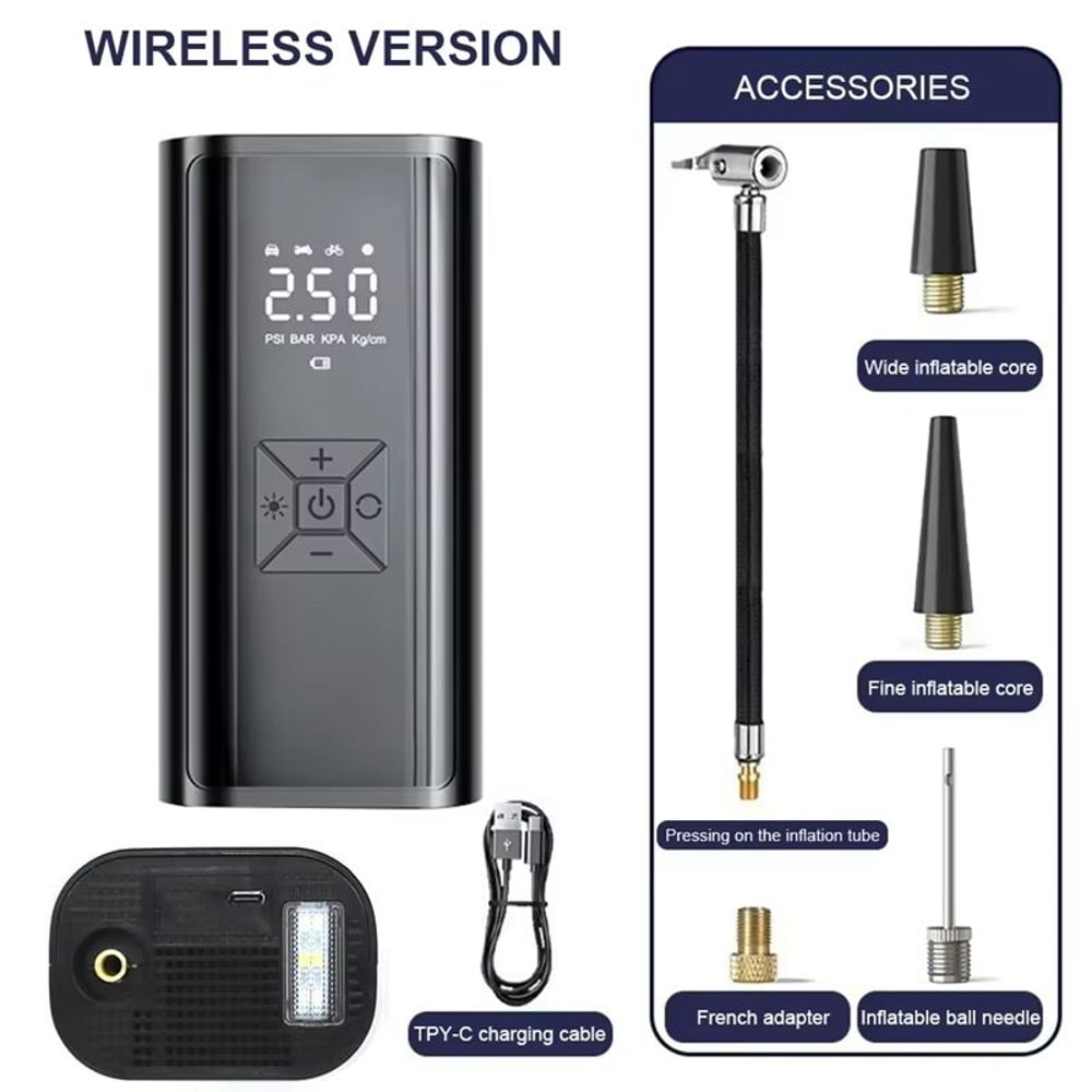 ProCharge Wireless Car Air Compressor Portable Cordless Electric Tire Inflator Pump 8