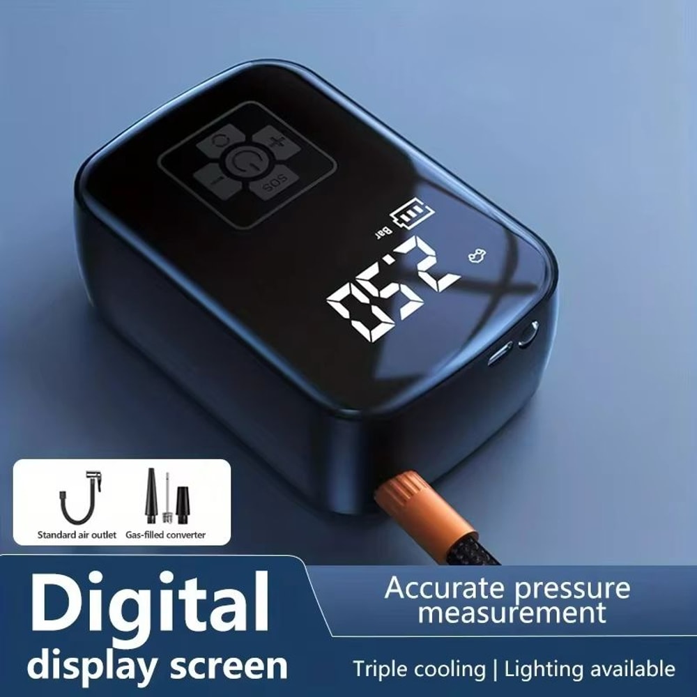 CompactGrip 150PSI Wireless Tire Pump Cordless 12V Portable Air Compressor 2