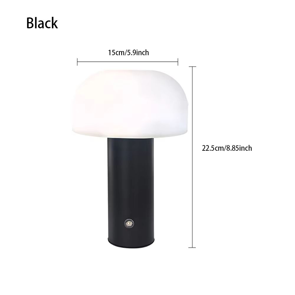 Mushroom Glow LED Rechargeable Table Lamp Portable 3Color Dimmable Night Light 8
