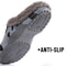 Shevalues Waterproof Fuzzy Mens Clogs Warm Fur Lined Slippers Indoor Outdoor Anti Slip House Shoes 4