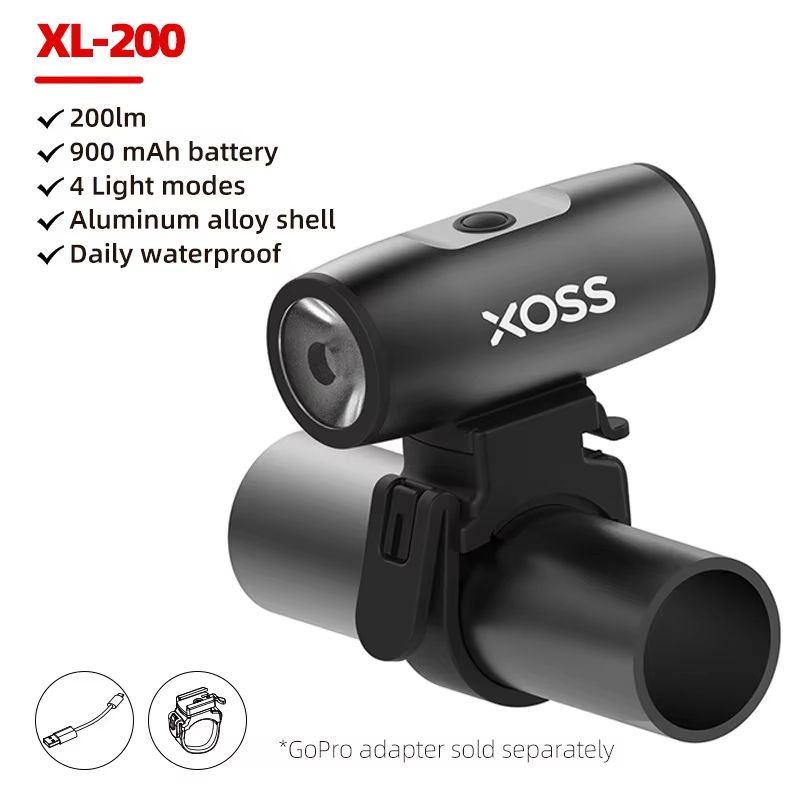 XOSS XL1200 Bike Headlight 1200 Lumen Waterproof Rechargeable Aluminum Front Lamp 6
