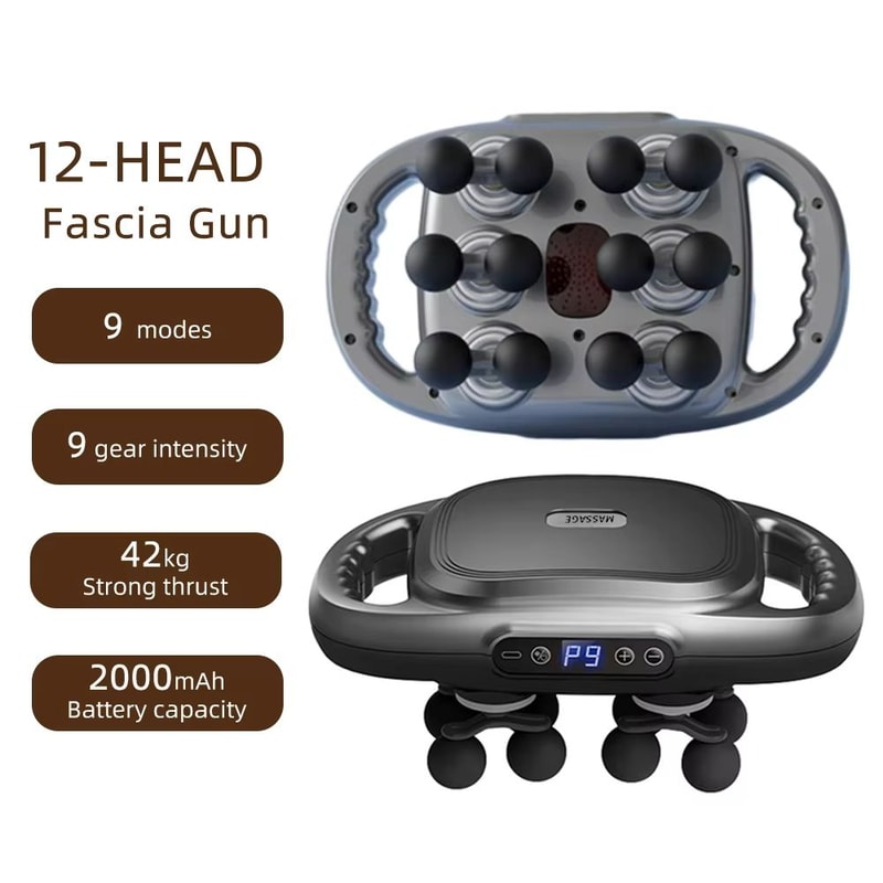 Ultimate 42 Heads Fascia Gun High Frequency Vibration Full Body Recovery Massager 11