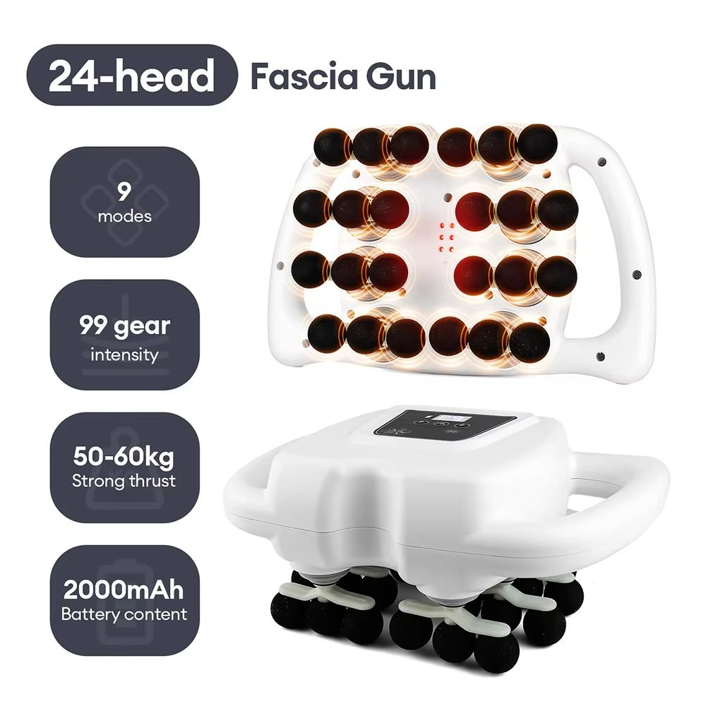 Ultimate 42 Heads Fascia Gun High Frequency Vibration Full Body Recovery Massager 23